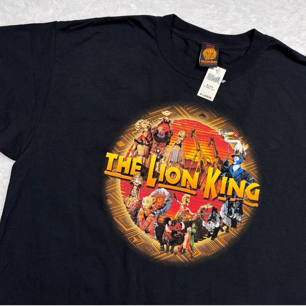 NEW Disney The Lion King Broadway Musical T-Shirt Mens XL Black Stage Cast  Gift